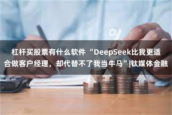 杠杆买股票有什么软件 “DeepSeek比我更适合做客户经理，却代替不了我当牛马”|钛媒体金融