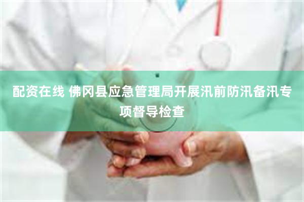 配资在线 佛冈县应急管理局开展汛前防汛备汛专项督导检查