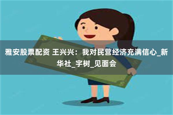 雅安股票配资 王兴兴：我对民营经济充满信心_新华社_宇树_见面会