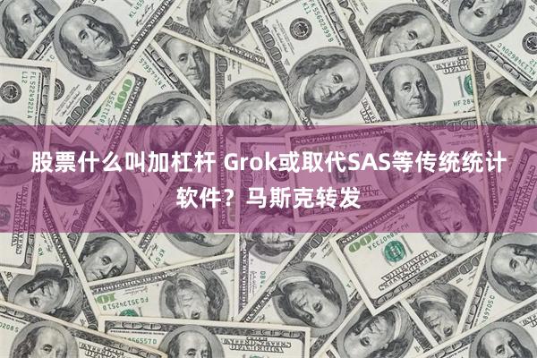 股票什么叫加杠杆 Grok或取代SAS等传统统计软件？马斯克转发
